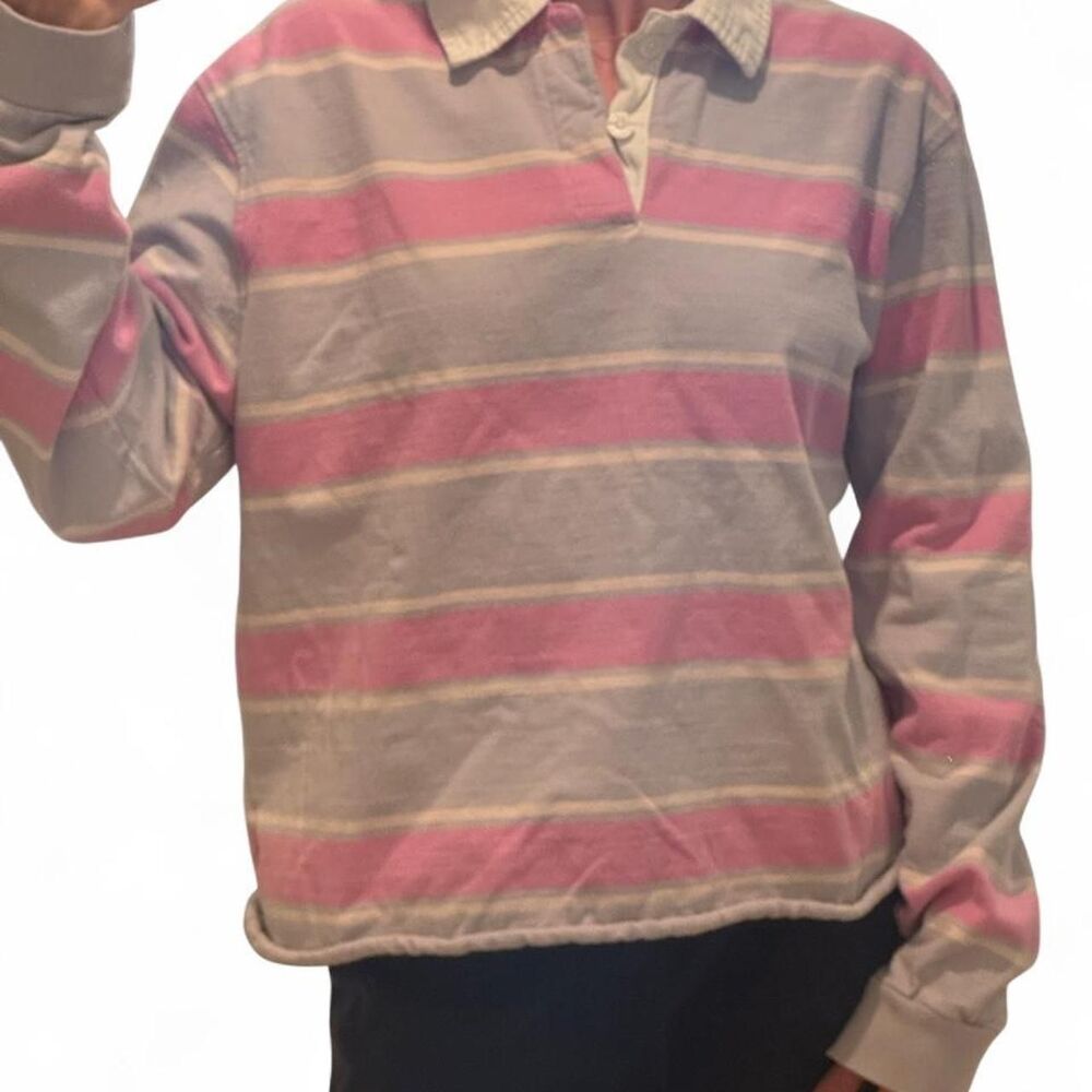 Urban Outfitters Rugby Shirt — Pink & Lavender Stripe